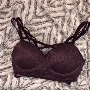 PINK strappy sports bra